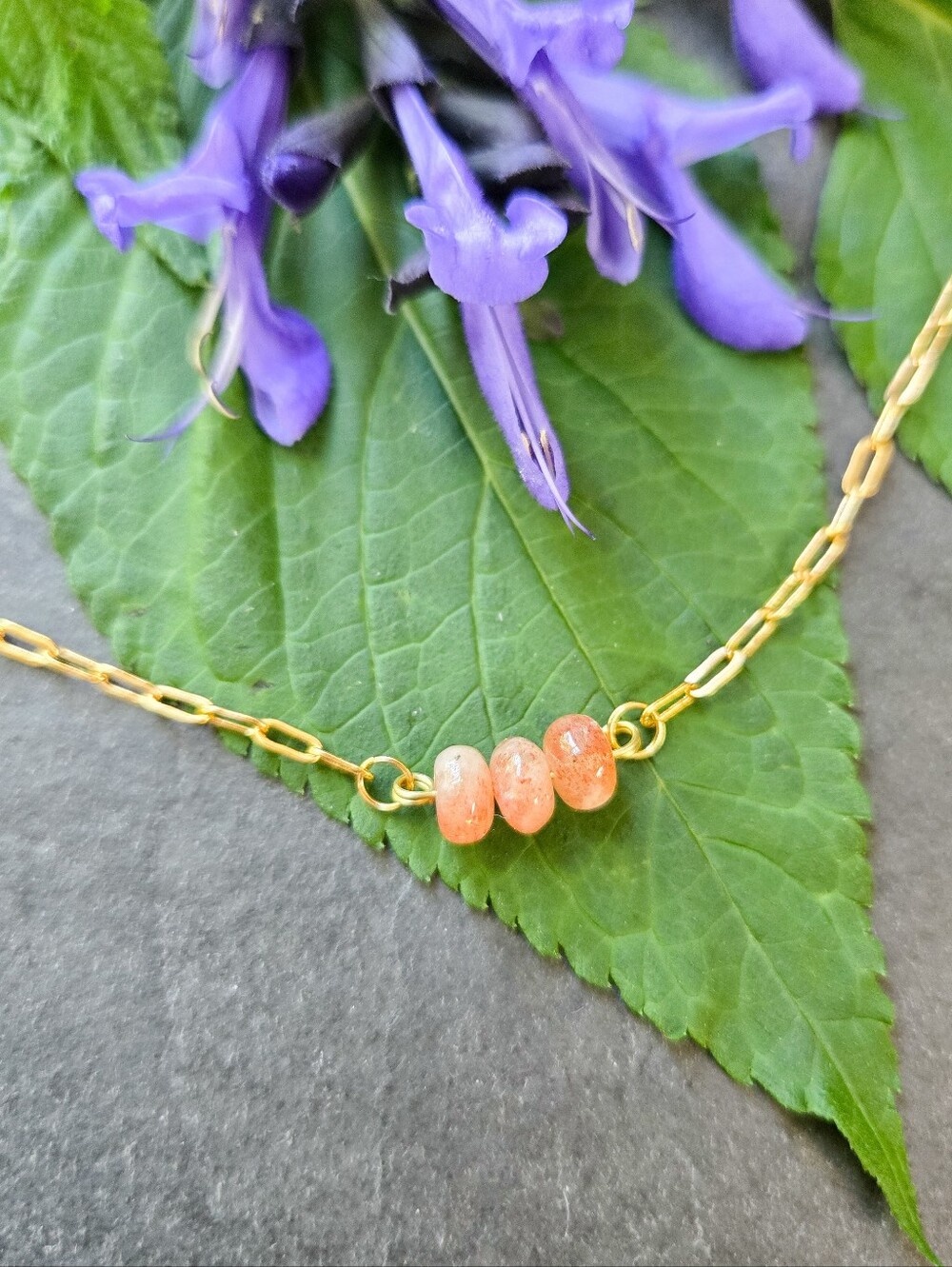 💜 NWT Sunstone 24k Gold-Plated Paperclip Necklace
